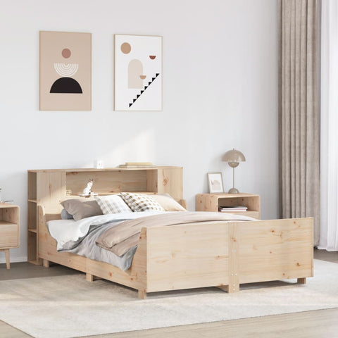 vidaXL Bed Frame without Mattress 140x190 cm Solid Wood Pine