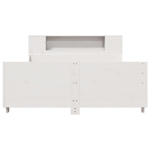 vidaXL Bed Frame without Mattress White 135x190 cm Double Solid Wood Pine