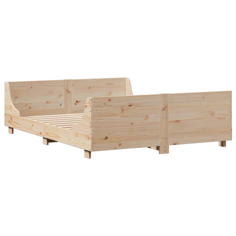 vidaXL Bed Frame without Mattress 120x190 cm Small Double Solid Wood Pine