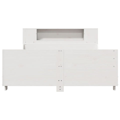 vidaXL Bed Frame without Mattress White 120x190 cm Small Double Solid Wood Pine