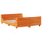 vidaXL Bed Frame without Mattress Wax Brown 120x190 cm Small Double Solid Wood Pine