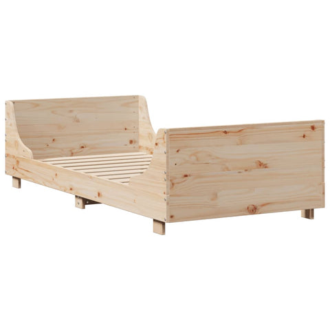 vidaXL Bed Frame without Mattress 100x200 cm Solid Wood Pine