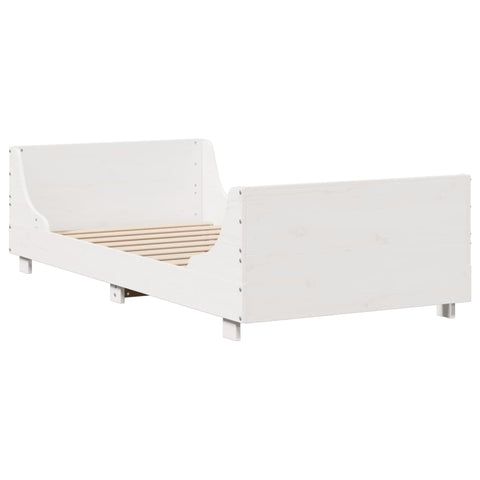 vidaXL Bed Frame without Mattress White 90x200 cm Solid Wood Pine