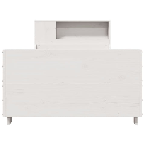 vidaXL Bed Frame without Mattress White 75x190 cm Small Single Solid Wood Pine