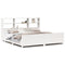 vidaXL Bookcase Bed without Mattress White 200x200 cm Solid Wood