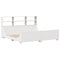 vidaXL Bookcase Bed without Mattress White 200x200 cm Solid Wood