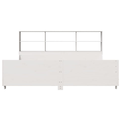 vidaXL Bookcase Bed without Mattress White 180x200 cm Super King Solid Wood