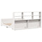 vidaXL Bookcase Bed without Mattress White 180x200 cm Super King Solid Wood