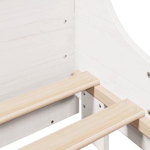 vidaXL Bookcase Bed without Mattress White 180x200 cm Super King Solid Wood