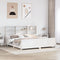 vidaXL Bookcase Bed without Mattress White 180x200 cm Super King Solid Wood