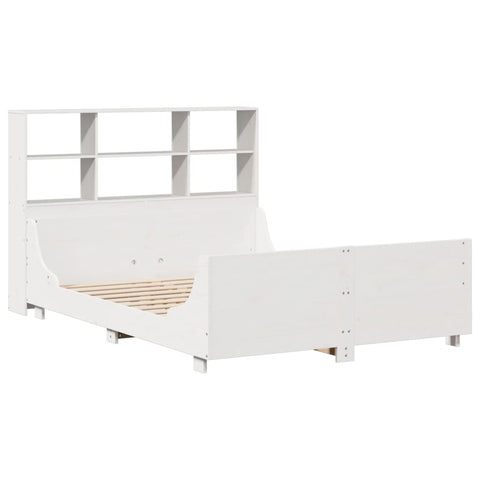 vidaXL Bookcase Bed without Mattress White 160x200 cm Solid Wood