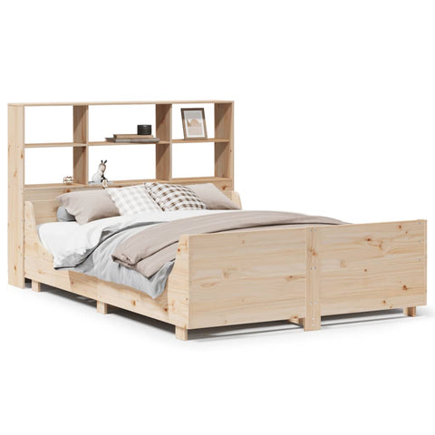 vidaXL Bookcase Bed without Mattress 140x200 cm Solid Wood