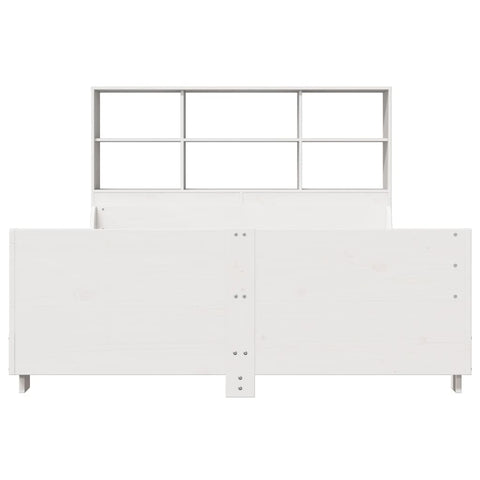vidaXL Bookcase Bed without Mattress White 140x200 cm Solid Wood