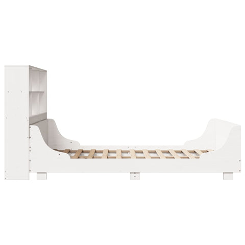 vidaXL Bookcase Bed without Mattress White 140x200 cm Solid Wood