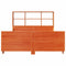 vidaXL Bookcase Bed without Mattress Wax Brown 120x200 cm Solid Wood
