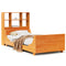 vidaXL Bookcase Bed without Mattress Wax Brown 100x200 cm Solid Wood