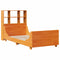 vidaXL Bookcase Bed without Mattress Wax Brown 100x200 cm Solid Wood