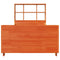vidaXL Bookcase Bed without Mattress Wax Brown 100x200 cm Solid Wood