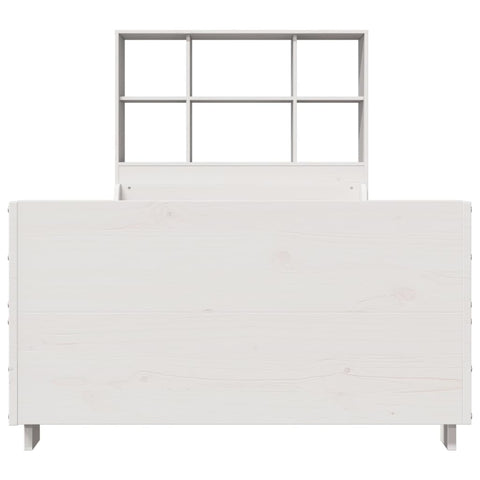 vidaXL Bookcase Bed without Mattress White 90x200 cm Solid Wood