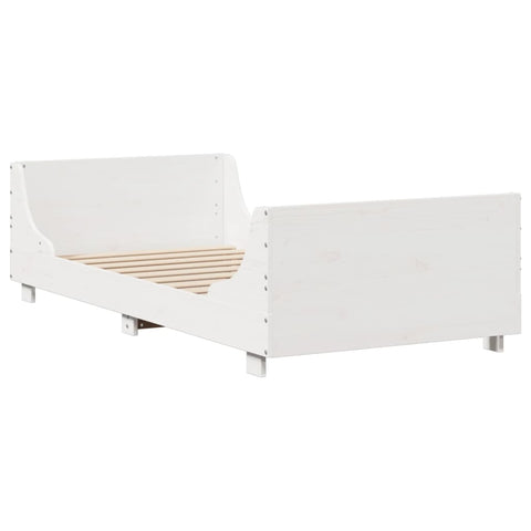 vidaXL Bookcase Bed without Mattress White 90x200 cm Solid Wood