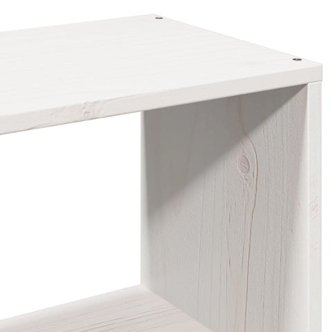 vidaXL Bookcase Bed without Mattress White 90x200 cm Solid Wood