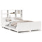 vidaXL Bookcase Bed without Mattress White 140x190 cm Solid Wood