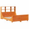 vidaXL Bookcase Bed without Mattress Wax Brown 135x190 cm Double Solid Wood