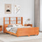 vidaXL Bookcase Bed without Mattress Wax Brown 135x190 cm Double Solid Wood
