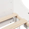 vidaXL Bookcase Bed without Mattress White 120x190 cm Small Double Solid Wood