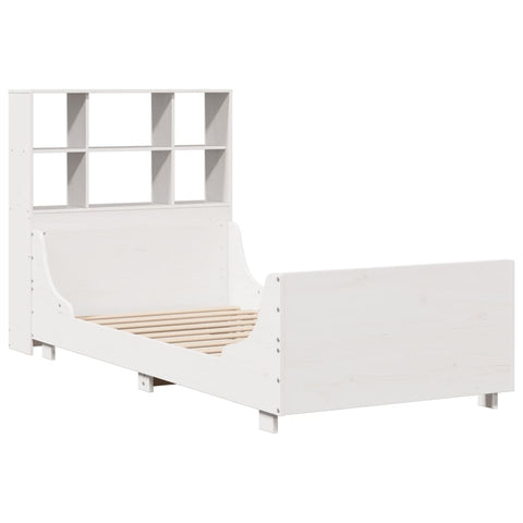 vidaXL Bookcase Bed without Mattress White 90x190 cm Single Solid Wood