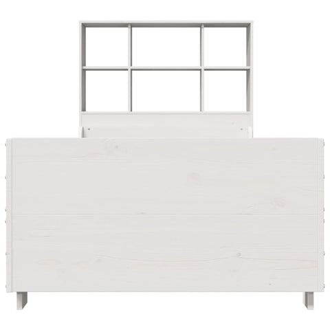 vidaXL Bookcase Bed without Mattress White 90x190 cm Single Solid Wood