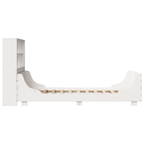 vidaXL Bookcase Bed without Mattress White 90x190 cm Single Solid Wood