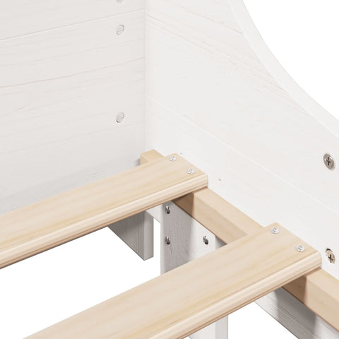 vidaXL Bookcase Bed without Mattress White 90x190 cm Single Solid Wood