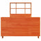 vidaXL Bookcase Bed without Mattress Wax Brown 90x190 cm Single Solid Wood