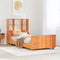 vidaXL Bookcase Bed without Mattress Wax Brown 75x190 cm Small Single Solid Wood