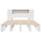vidaXL Bookcase Bed without Mattress White 140x200 cm Solid Wood