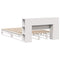 vidaXL Bookcase Bed without Mattress White 140x200 cm Solid Wood