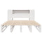vidaXL Bookcase Bed without Mattress White 150x200 cm King Size Solid Wood