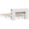vidaXL Bookcase Bed without Mattress White 150x200 cm King Size Solid Wood