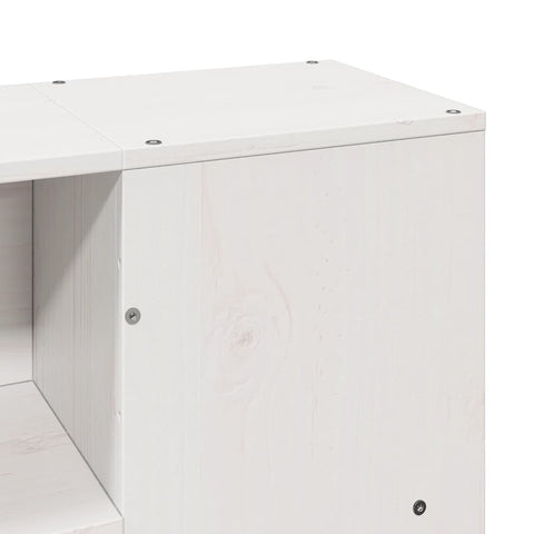 vidaXL Bookcase Bed without Mattress White 150x200 cm King Size Solid Wood