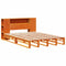 vidaXL Bookcase Bed without Mattress Wax Brown 150x200 cm King Size Solid Wood