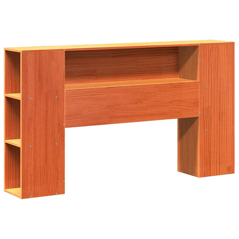 vidaXL Bookcase Bed without Mattress Wax Brown 150x200 cm King Size Solid Wood
