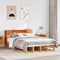 vidaXL Bookcase Bed without Mattress Wax Brown 150x200 cm King Size Solid Wood