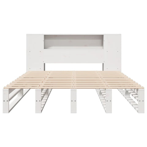 vidaXL Bookcase Bed without Mattress White 160x200 cm Solid Wood