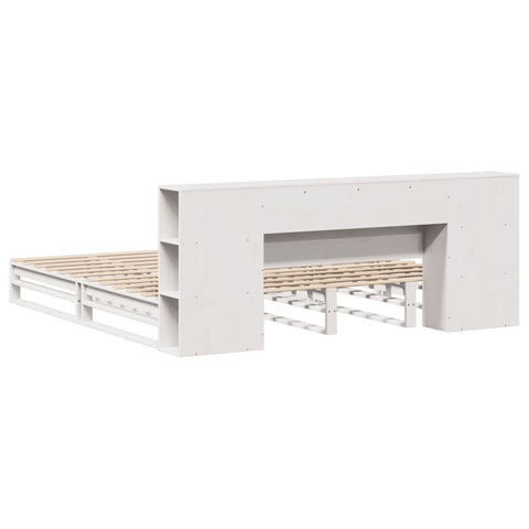 vidaXL Bookcase Bed without Mattress White 180x200 cm Super King Solid Wood