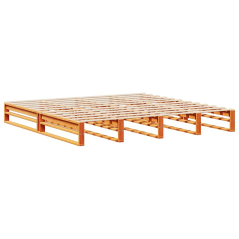 vidaXL Bookcase Bed without Mattress Wax Brown 180x200 cm Super King Solid Wood