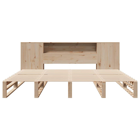 vidaXL Bookcase Bed without Mattress 200x200 cm Solid Wood