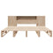 vidaXL Bookcase Bed without Mattress 200x200 cm Solid Wood