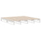 vidaXL Bookcase Bed without Mattress White 200x200 cm Solid Wood