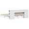 vidaXL Bookcase Bed without Mattress White 200x200 cm Solid Wood